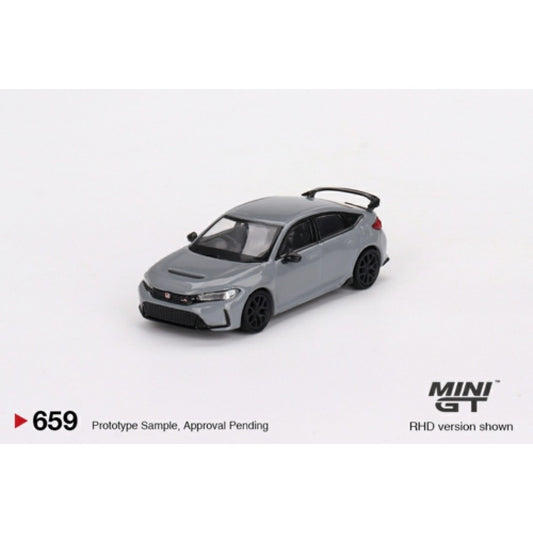 THIS ITEM IS AVAILABLE TO ORDER FROM OUR SUPPLIER - 1/64 MINI GT MGT00659-L HONDA CIVIC TYPE R SONIC GREY PEARL 2023 (LHD)