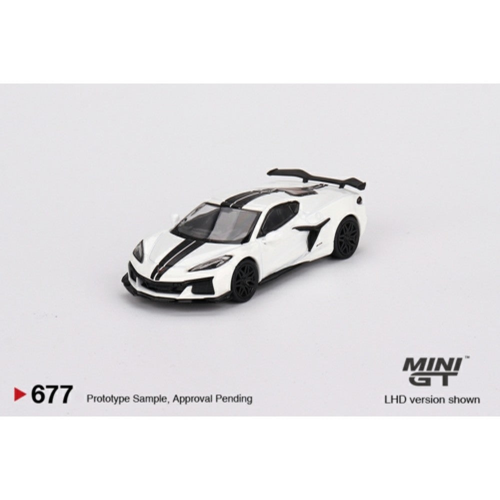 THIS ITEM IS AVAILABLE TO ORDER FROM OUR SUPPLIER - 1/64 MINI GT MGT00677-L CHEVROLET CORVETTE Z06 2023 ARCTIC WHITE (LHD)