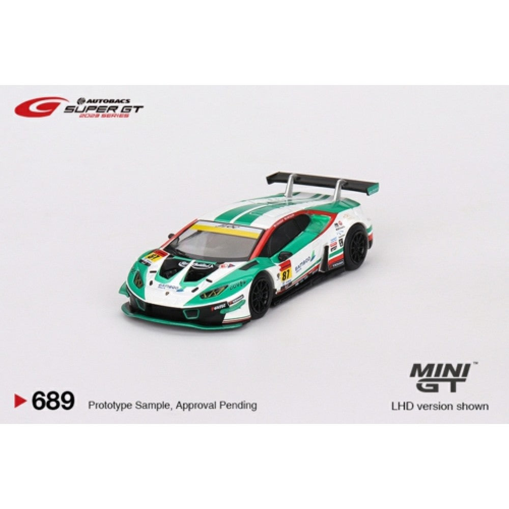 1/64 MINI GT MGT00689-L LAMBORGHINI HURACAN GT3 EVO NO.87 BAMBOO AIRWAYS LAMBORGHINI GT3 JLOC 2023 SUPER GT SERIES (JAPANESE EXCLUSIVE)