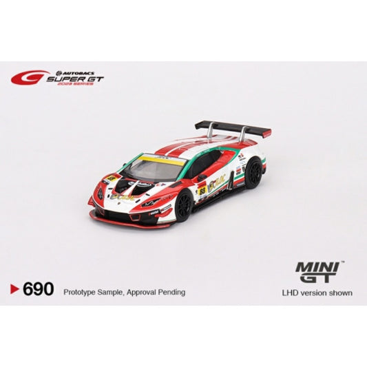 1/64 MINI GT MGT00690-L LAMBORGHINI HURACAN GT3 EVO NO.88 JLOC LAMBORGHINI GT3 JLOC 2023 SUPER GT SERIES (JAPANESE EXCLUSIVE)