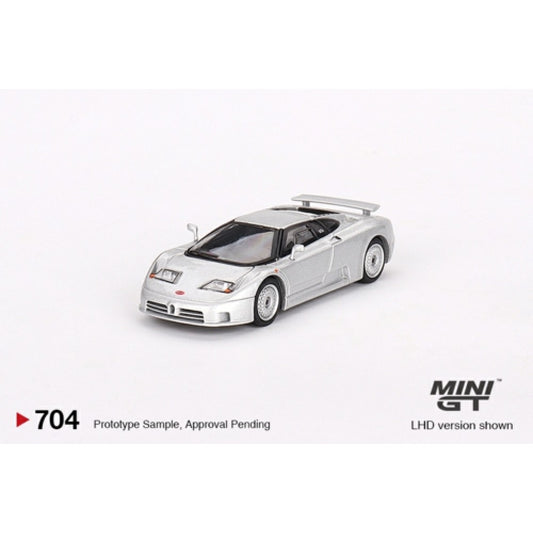 1/64 MINI GT MGT00704-L BUGATTI EB110 GT GRIGIO CHIARO (LHD)