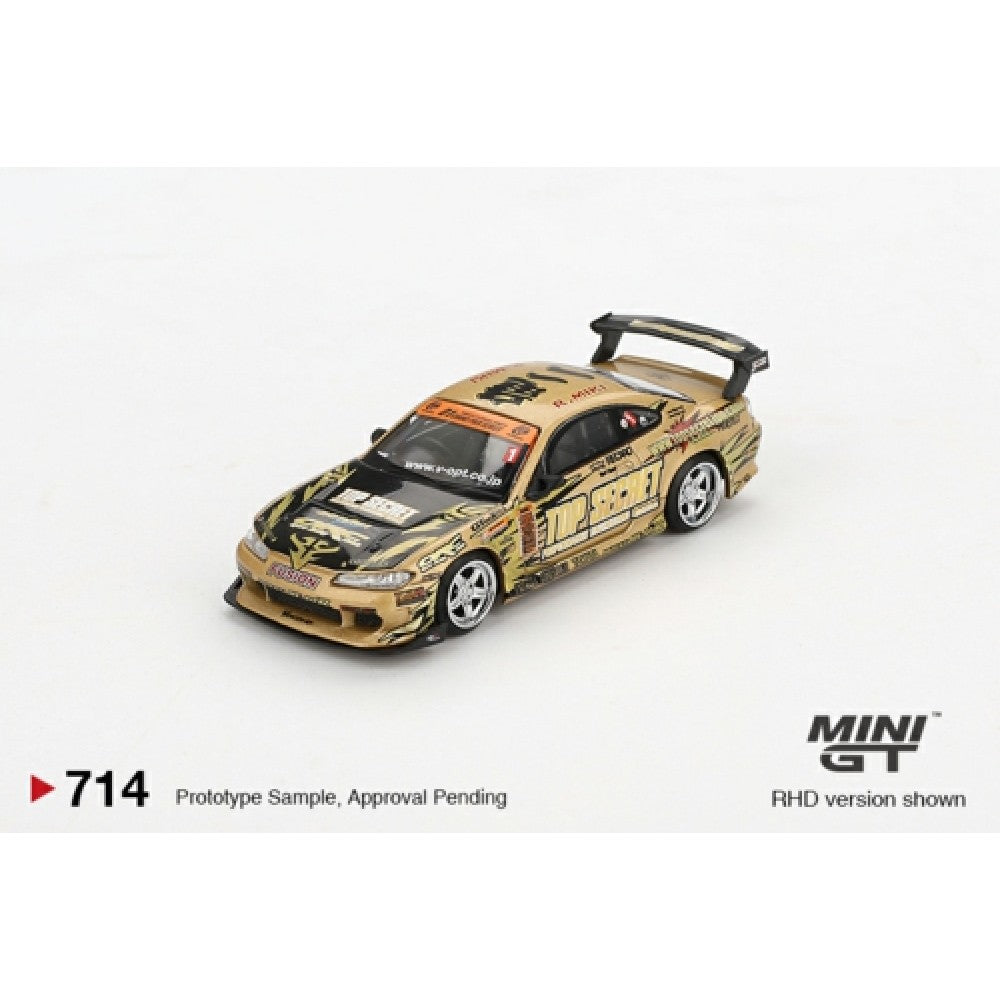 PRE ORDER STOCKS DUE JULY / AUGUST 2025 1/64 MINI GT MGT00714-BL NISSAN SILVIA (S15) TOP SECRET D1GP (RHD) BLISTER PACKAGING