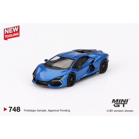 1/64 MINI GT MGT00748-L LAMBORGHINI REVUELTO BLU ELEOS (LHD)