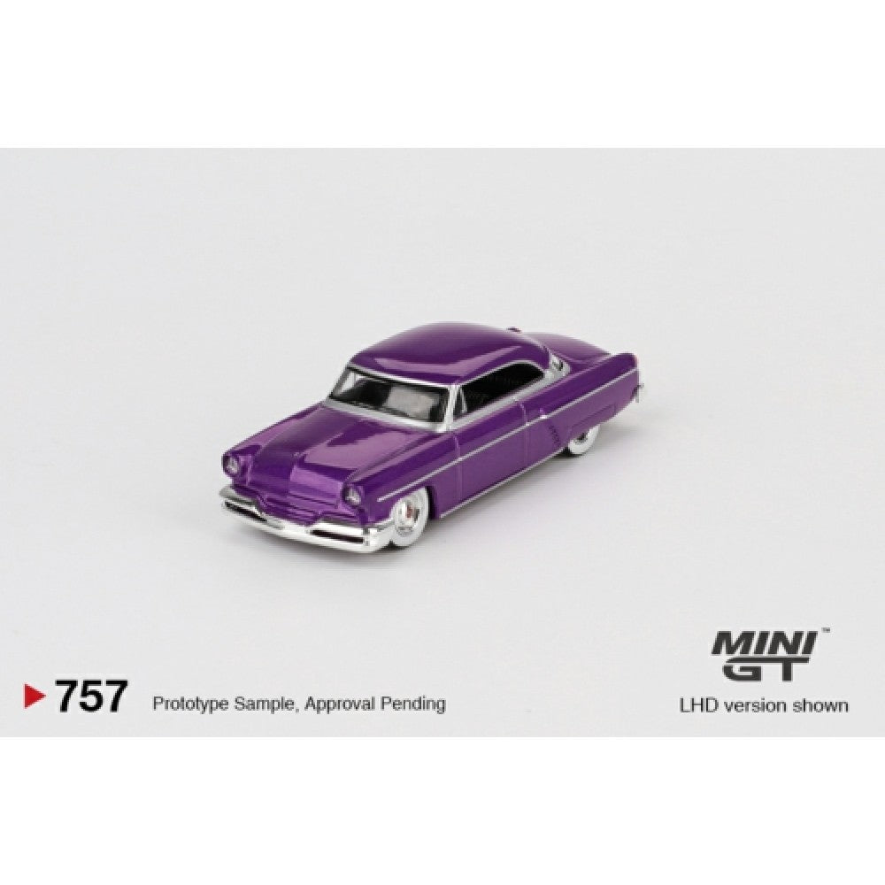 1/64 MINI GT MGT00757-L LINCOLN CAPRI HOT ROD 1954 PURPLE METALLIC (LHD)