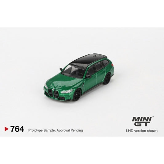 1/64 MINI GT MGT00764-L BMW M3 COMPETITION TOURING ISLE OF MAN GREEN METALLIC (LHD)