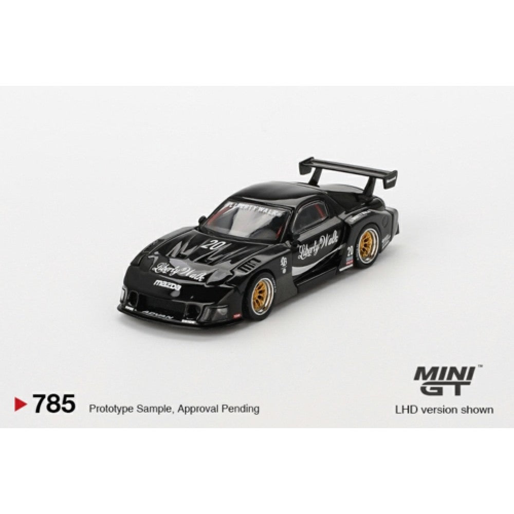 1/64 MINI GT MGT00785-BL MAZDA RX-7 LB-SUPER SILHOUETTE LIVERTY WALK BLACK (LHD) (BLISTER PACKAGING)