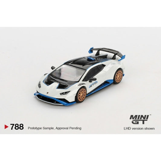 PRE ORDER STOCKS DUE AUGUST /SEPTEMBER 2025 1/64 MINI GT MGT00788-BL LAMBORGHINI HURACAN STO BIANCO ASOPO (LHD) BLISTER PACKAGING