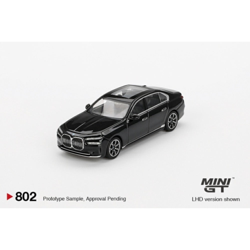 1/64 MINI GT MGT00802-BL BMW I7 EDRIVE50 BLACK SAPPHIRE (LHD) BLISTER PACKAGING