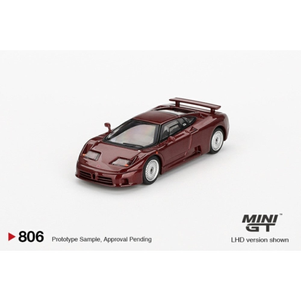 1/64 MINI GT MGT00806-BL BUGATTI EB110 GT DARK RED METALLIC (LHD) BLISTER PACKAGING