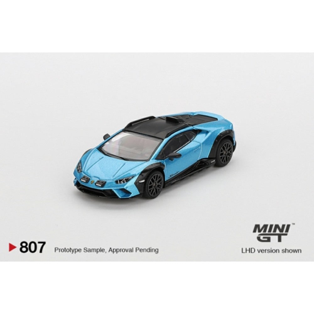 PRE ORDER STOCKS DUE MARCH / APRIL 2025 1/64 MINI GT MGT00807-BL LAMBORGHINI HURACAN STERRATO BLU AEGIR (LHD) BLISTER PACKAGING