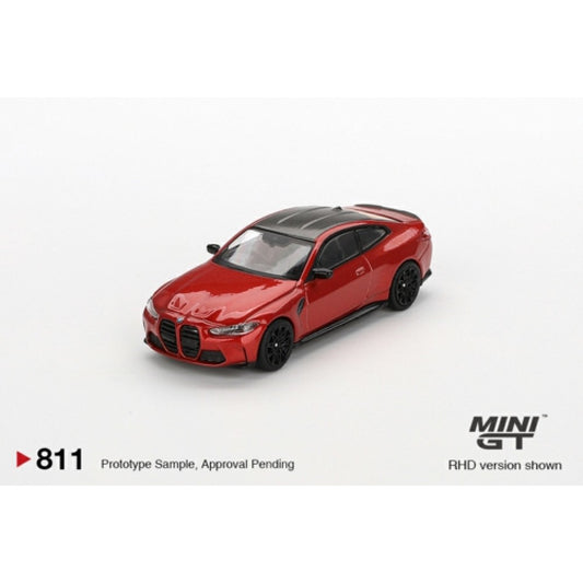 PRE ORDER STOCKS DUE MARCH / APRIL 2025 1/64 MINI GT MGT00811-L BMW M4 COMPETITION (G82) SAKHIR ORANGE (LHD)