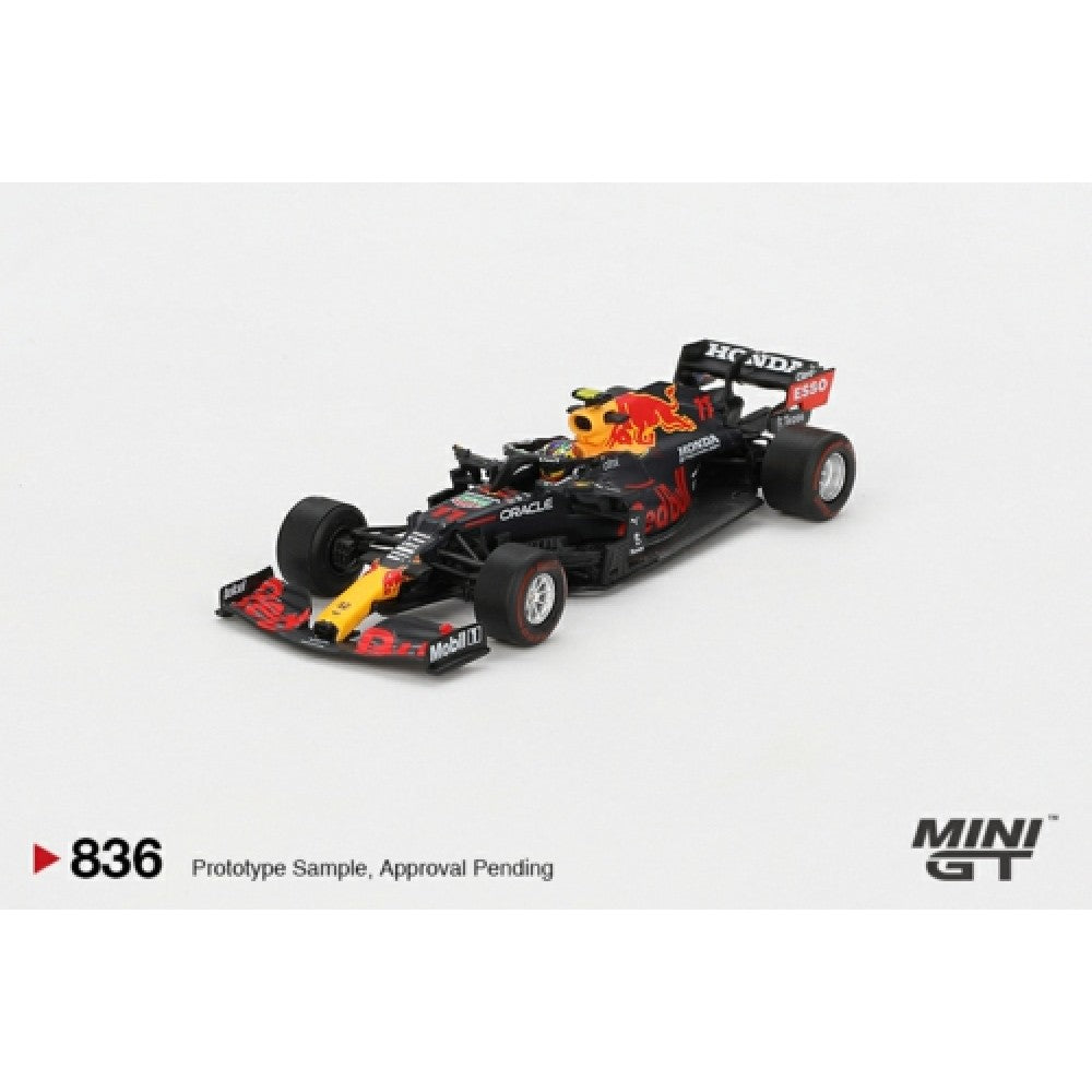 PRE ORDER STOCKS DUE MARCH / APRIL 2025 1/64 MINI GT MGT00836-BL RED BULL RB16B NO.11 S.PEREZ 2021 AZERBAIJAN GRAND PRIX WINNER BLISTER PACKAGING