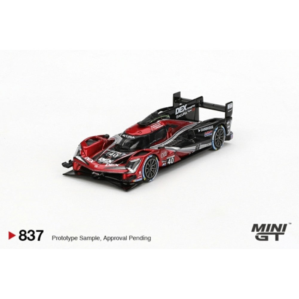 PRE ORDER STOCKS DUE MARCH / APRIL 2025 1/64 MINI GT MGT00837-BL ACURA ARX-06 GTP NO.40 WAYNE TAYLOR RACING WITH ANDRETTI 2024 IMSA SEBRING 12HRS WINNER (LHD) BLISTER PACKAGING