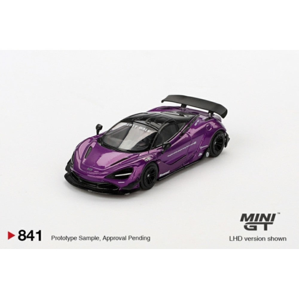 PRE ORDER STOCKS DUE JULY / AUGUST 2025 1/64 MINI GT MGT00841-BL MCLAREN 720S LB WORKS PURPLE (LHD) BLISTER PACKAGING