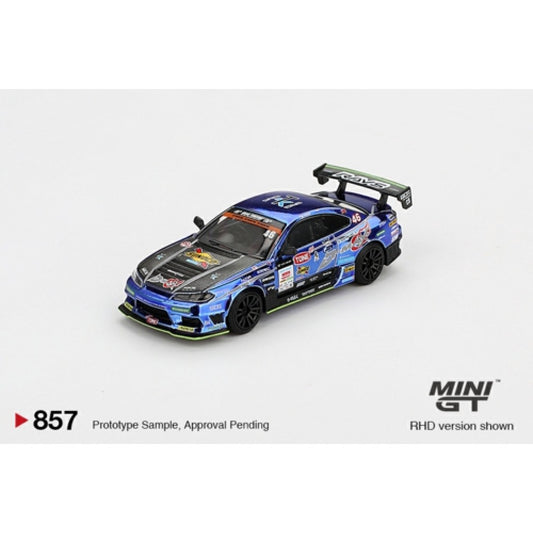 PRE ORDER STOCKS DUE NOVEMBER / DECEMBER 2025 1/64 MINI GT MGT00857-BL NISSAN SILVIA (S15) D-MAX NO.46 D-MAX RACING 2023 D1 GRAND PRIX D1 (RHD) JAPAN EXCLUSIVE BLISTER PACKAGING