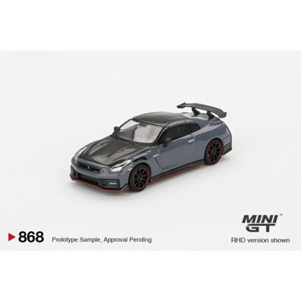 PRE ORDER STOCKS DUE JULY /AUGUST 2025 1/64 MINI GT MGT00868-L NISSAN GT-R NISMO 2024 NISMO STEALTH GREY (LHD)