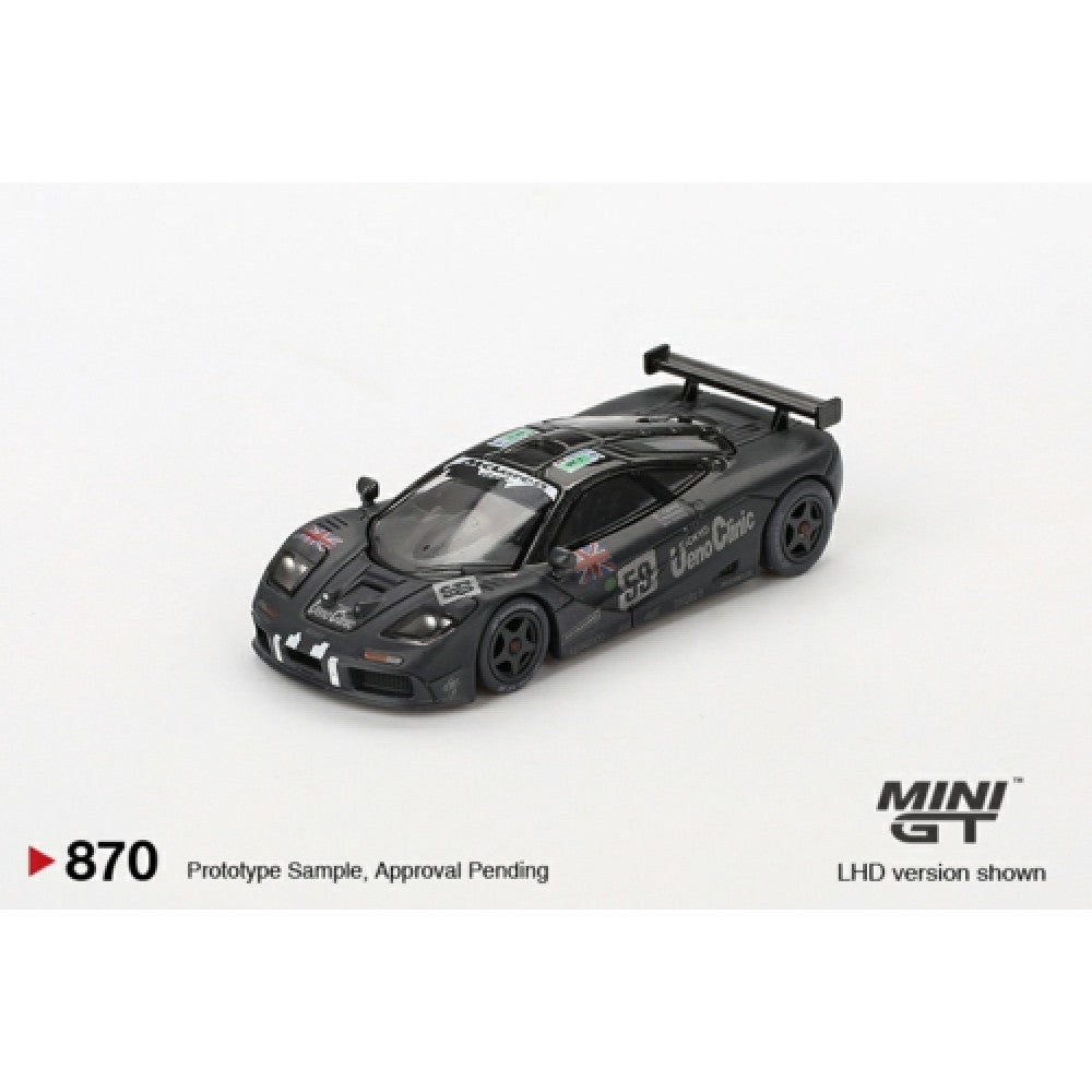 PRE ORDER STOCKS DUE JULY / AUGUST 2025 1/64 MINI GT MGT00870-BL MCLAREN F1 GTR NO.59 1995 LE MANS 24HR WINNER POST-RACE WEATHERED BLISTER PACKAGING