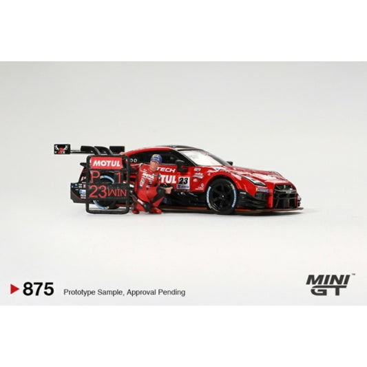 PRE ORDER STOCKS DUE AUGUST /SEPTEMBER 2025 1/64 MINI GT MGT00875-L NISSAN GT-R NISMO #23 MOTUL AUTECH GT-R 2021 SUPER GT SERIES SUZUKA 1ST W/FIGURE