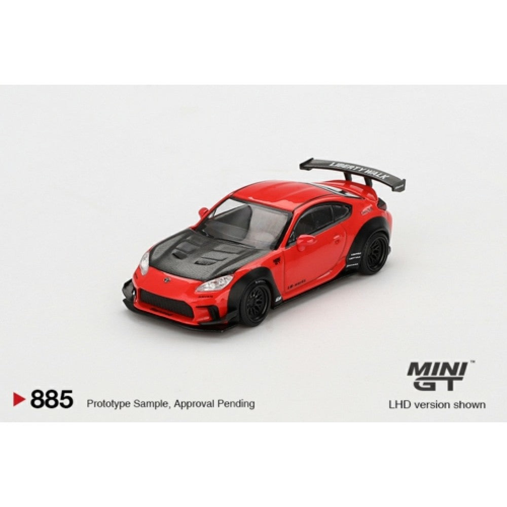 PRE ORDER STOCKS DUE JULY / AUGUST 2025 1/64 MINI GT MGT00885-BL TOYOTA GR86 LB NATION RED (LHD) BLISTER PACKAGING