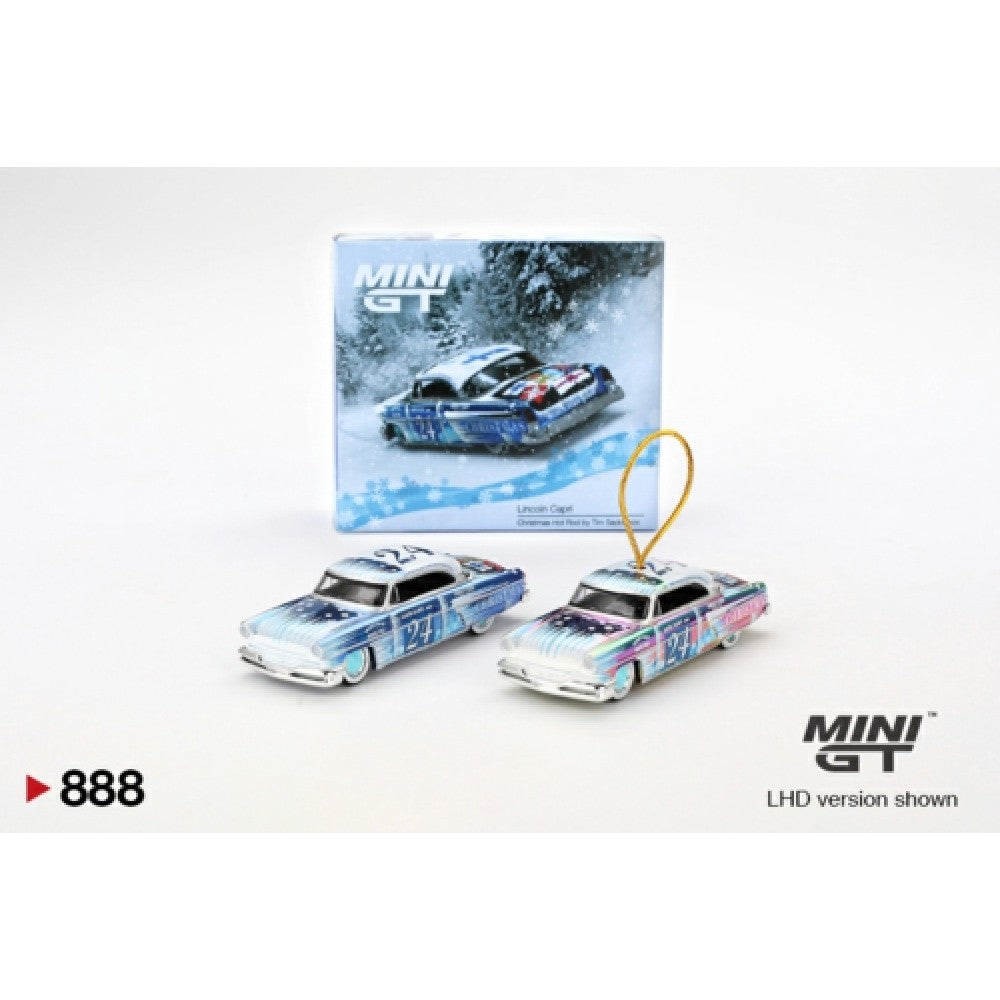 1/64 MINI GT MGT00888-L LINCOLN CAPRI CHRISTMAS HOT ROD BY TIM SADCHIKOV 2024 CHRISTMAS EDITION LIMITED 9999 PIECES (LHD)