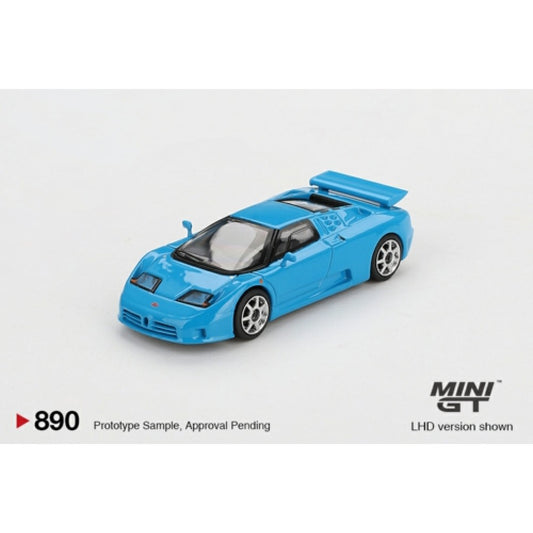 PRE ORDER STOCKS DUE JULY / AUGUST 2025 1/64 MINI GT MGT00890-BL BUGATTI EB110 SUPER SPORT BLU BUGATTI (LHD) BLISTER PACKAGING