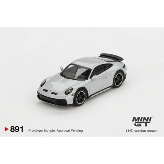 PRE ORDER STOCKS DUE JULY / AUGUST 2025 1/64 MINI GT MGT00891-BL PORSCHE 911 DAKAR ICE GREY METALLIC (LHD) BLISTER PACKAGING