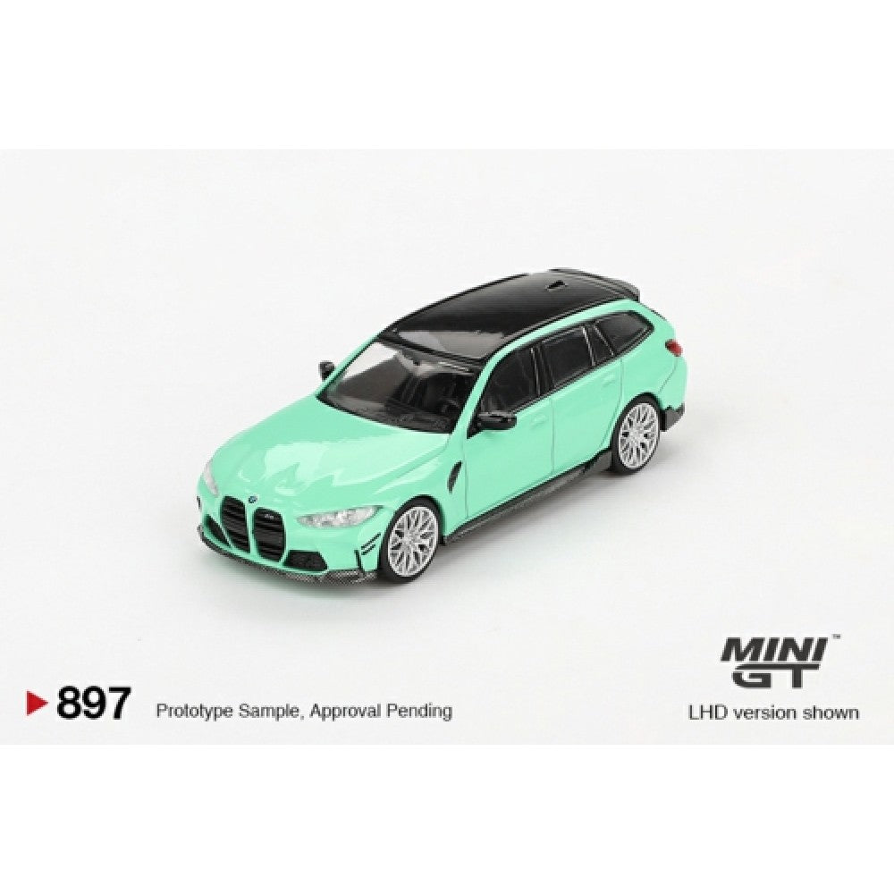 PRE ORDER STOCKS DUE OCTOBER / NOVEMBER 2025 1/64 MINI GT MGT00897-R BMW M3 M PERFORMANCE TOURING MINT GREEN (RHD)