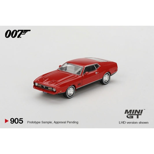 PRE ORDER STOCKS DUE AUGUST / SEPTEMBER 2025 1/64 MINI GT MGT00905-007E FORD MUSTANG MACH 1 DIAMONDS ARE FOREVER (LHD) ENGLISH BLISTER PACKAGING