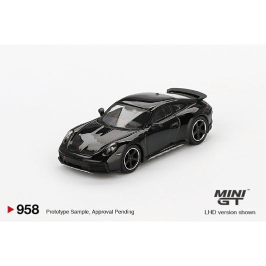 PRE ORDER STOCKS DUE NOVEMBER / DECEMBER 2025 1/64 MINI GT MGT00958-L PORSCHE 911 DAKAR BLACK (LHD)