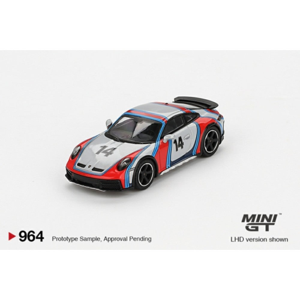 PRE ORDER STOCKS DUE JULY / AUGUST 2025 1/64 MINI GT MGT00964-BL PORSCHE 911 DAKAR ICE GREY METALLIC RALLY 1978 (LHD) BLISTER PACKAGING