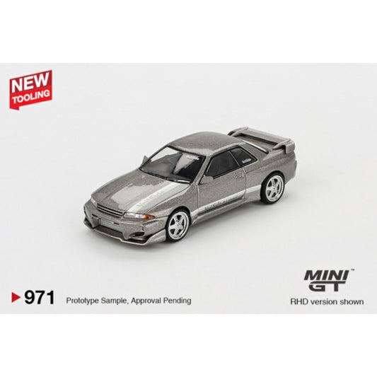 PRE ORDER STOCKS DUE OCTOBER / NOVEMBER 2025 1/64 MINI GT MGT00971-BL NISSAN SKYLINE GT-R (R32) VEILSIDE COMBAT C-I VEILSIDE COMBAT GREY (RHD) BLISTER PACKAGING