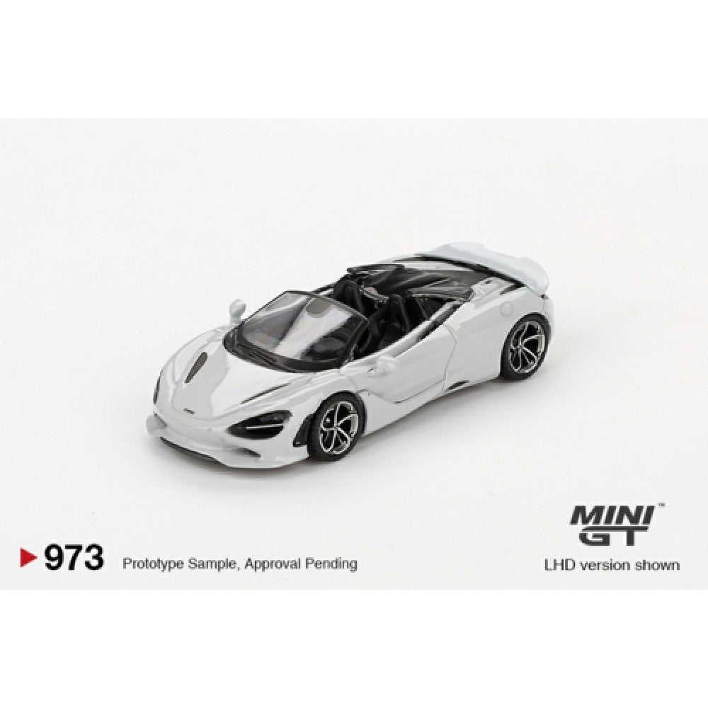 PRE ORDER STOCKS DUE OCTOBER / NOVEMBER 2025 1/64 MINI GT MGT00973-BL MCLAREN 750S SPIDER CIRRUS GREY (LHD) BLISTER PACKAGING