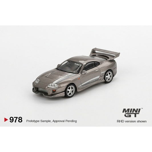 PRE ORDER STOCKS DUE OCTOBER / NOVEMBER 2025 1/64 MINI GT MGT00978-BL TOYOTA SUPRA VEILSIDE COMBAT V-II COMBAT GREY (LHD) BLISTER PACKAGING