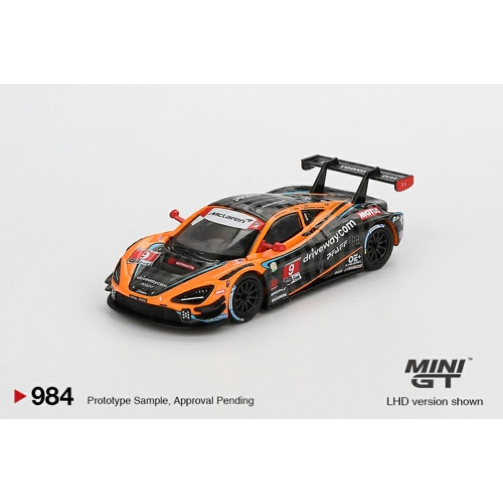 PRE ORDER STOCKS DUE OCTOBER / NOVEMBER 2025 1/64 MINI GT MGT00984-BL MCLAREN 720S GT3 EVO PFAFF MOTORSPORTS 2024 IMSA DAYTONA 24 HRS (LHD) BLISTER PACKAGING