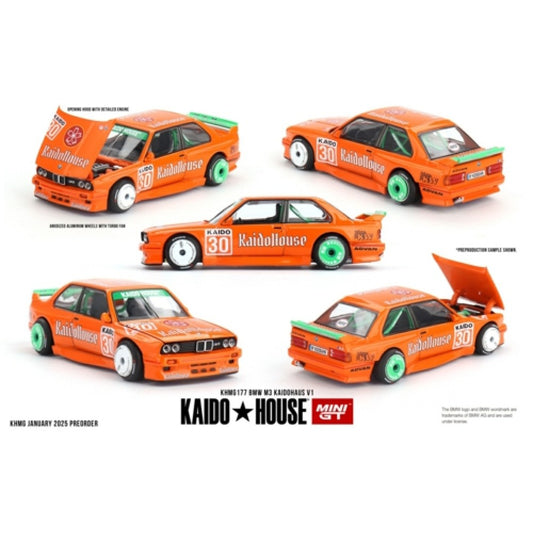 PRE ORDER STOCKS DUE AUGUST / SEPTEMBER 2025 1/64 MINI GT MGTKHMG177 BMW M3 KAIDOHAUS V1