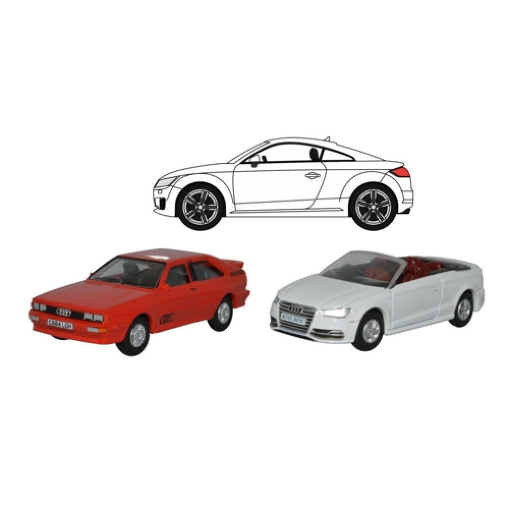 THIS ITEM IS AVAILABLE TO ORDER FROM OUR SUPPLIER - 1/76 OXFORD DIECAST OX76SET68 OX76SET68 - 1/76 3 PIECE AUDI SET QUATTRO/TT/S3 CONVERTIBLE