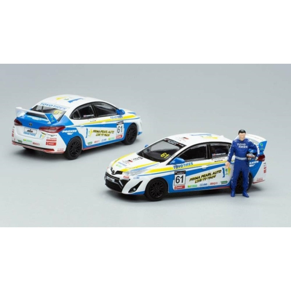 1/64 POP RACE  PR640008 TOYOTA GR VIOS MALAYSIA SEASON 4 TENGKU DJAN NO.61 (INCLUDING FIGURE)