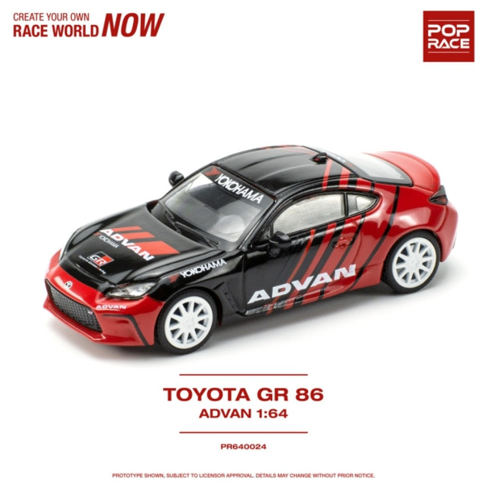 1/64 POP RACE PR640024 TOYOTA GR86 ADVAN