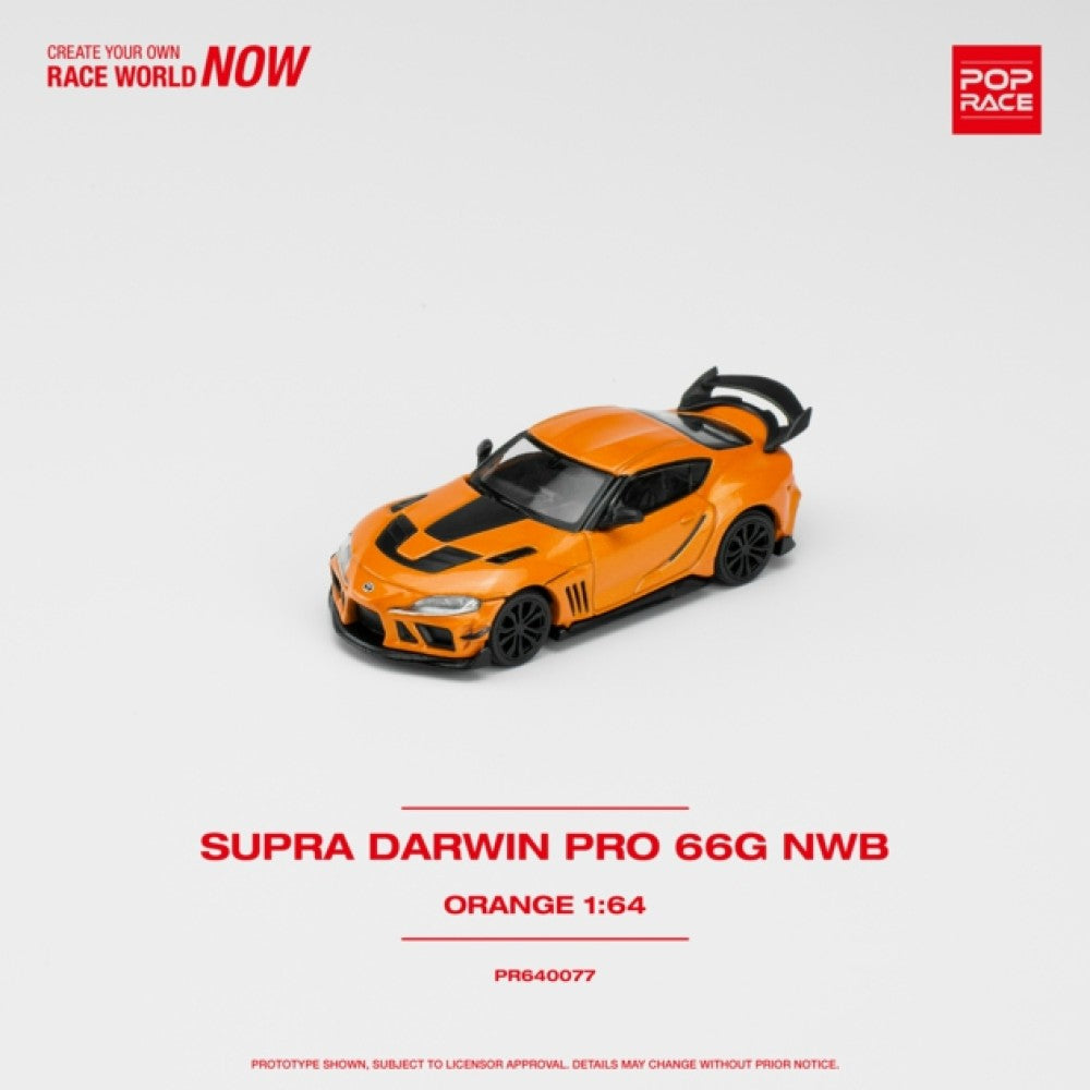 1/64 POP RACE  PR640077 TOYOTA SUPRA DARWIN PRO 66G NWB