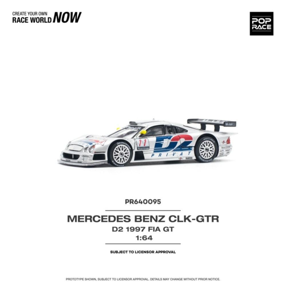 2024 1/64 POP RACE PR640095 MERCEDES-BENZ CLK AMG GTR - 1997 FIA GT D2