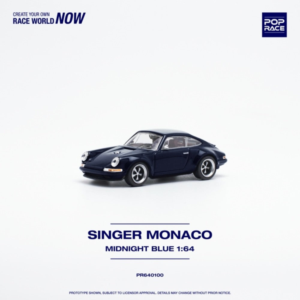 1/64 POP RACE PR640100 SINGER MONACO (MIDNIGHT BLUE)