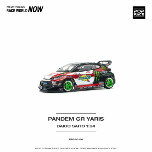 1/64 POP RACE PR640106 TOYOTA PANDEM GR YARIS DAIGO SAITO