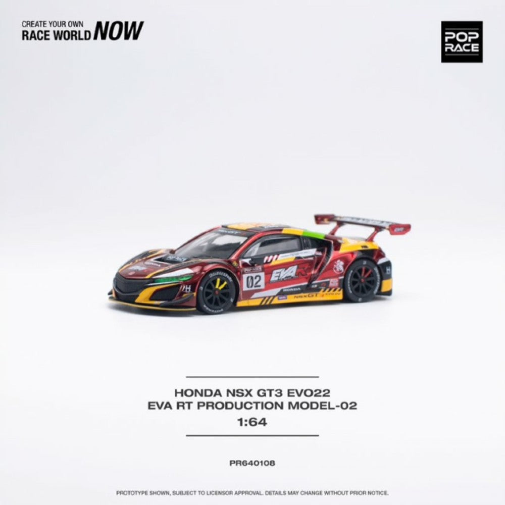 1/64 POP RACE PR640108 HONDA NSX GT3 EVO22 EVA RT PRODUCTION MODEL #02