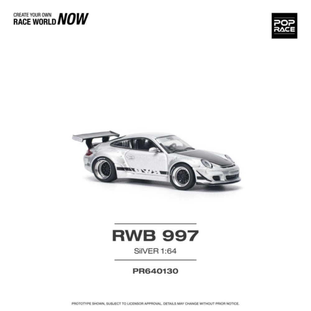 1/64 POP RACE PR640130 RWB 997 SILVER