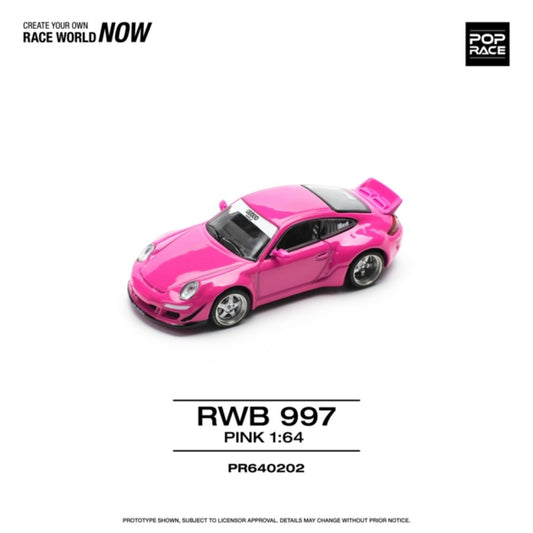 PRE ORDER STOCKS DUE APRIL / MAY 2025 1/64 POP RACE PR640202 RWB 997 PINK