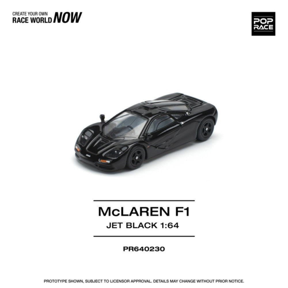 PRE ORDER STOCKS DUE MAY / JUNE 2025 1/64 POP RACE PR640230 MCLAREN F1 JET BLACK