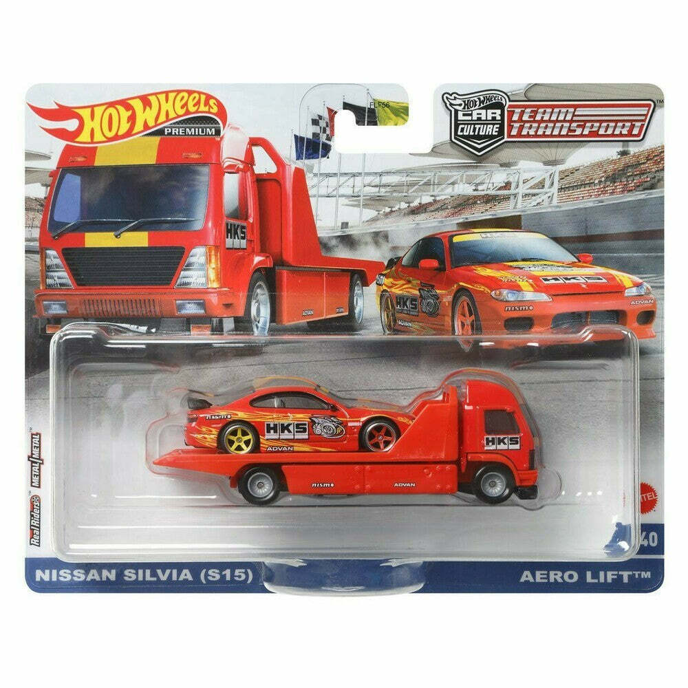 1/64 HOTWHEELS FLF56-HCR35 TEAM TRANSPORT NISSAN SILVIA (S15) AERO LIFT HKS