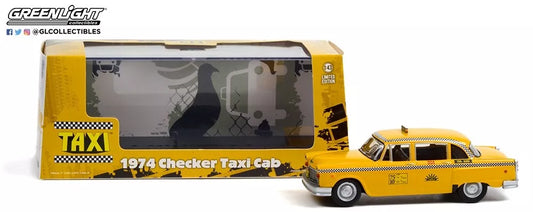 1/43 GREENLIGHT 86601 1974 CHECKER TAXI CAB YELLOW