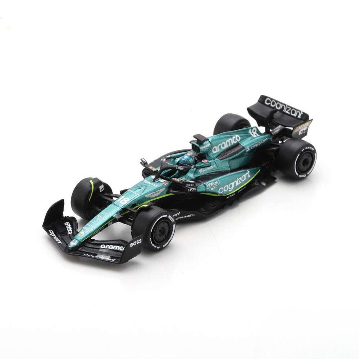 1/64 SPARK SPA Y294 2023 ASTON MARTIN AMR23 ARAMCO COGNIZANT F1 TEAM #18 LANCE STROLL