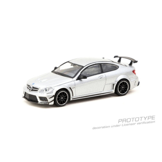 PRE ORDER STOCKS DUE APRIL / MAY 2025 1/64 TARMAC T64G009SL MERCEDES BENZ C63 AMG COUPLE BLACK SERIES - SILVER METALLIC